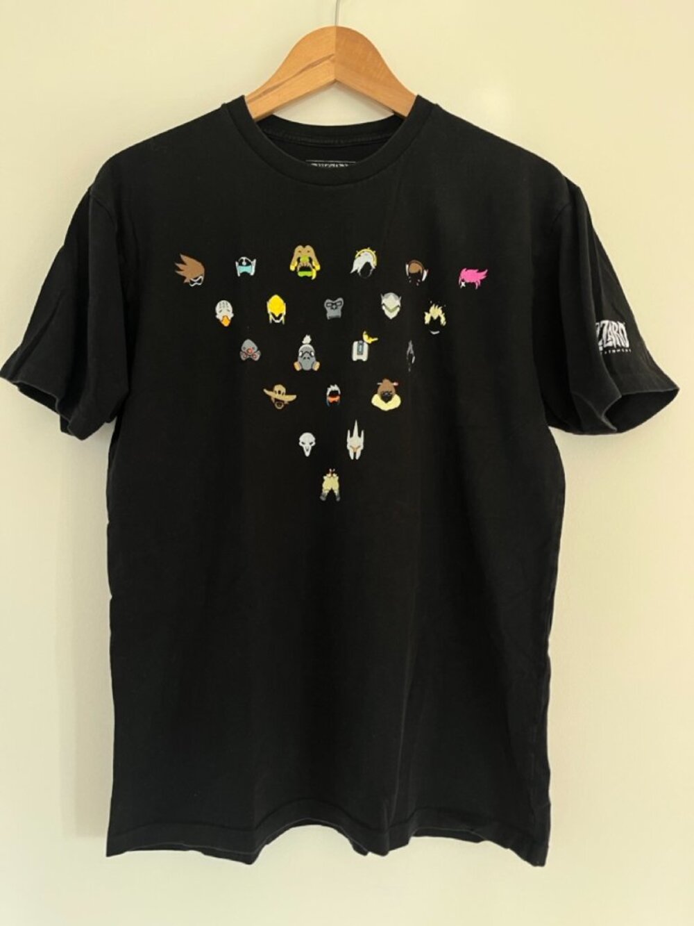 Official Blizzard Overwatch Hero Icons Graphic T-Shirt Black Mens Large